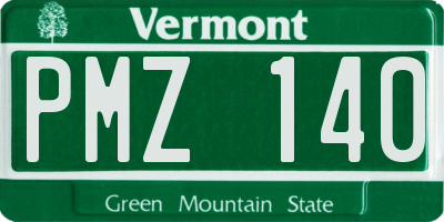 VT license plate PMZ140