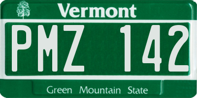 VT license plate PMZ142