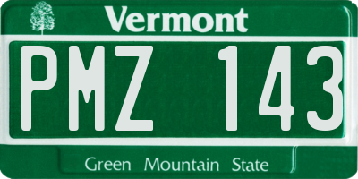 VT license plate PMZ143