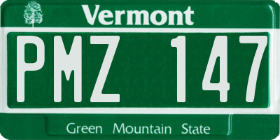 VT license plate PMZ147