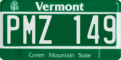 VT license plate PMZ149