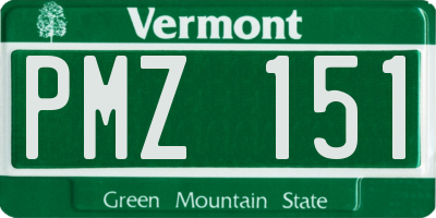 VT license plate PMZ151