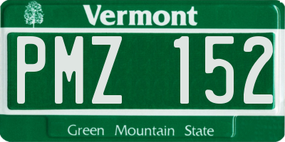 VT license plate PMZ152