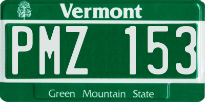 VT license plate PMZ153
