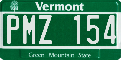 VT license plate PMZ154