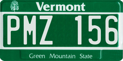 VT license plate PMZ156