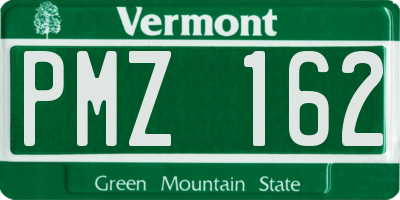 VT license plate PMZ162