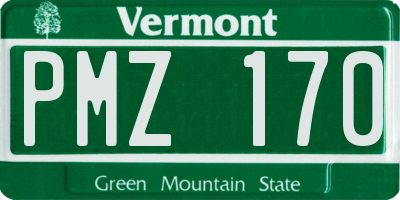 VT license plate PMZ170