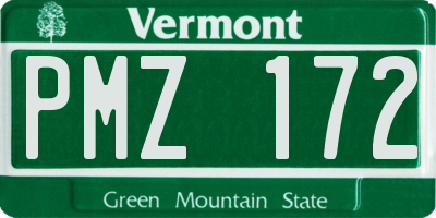 VT license plate PMZ172