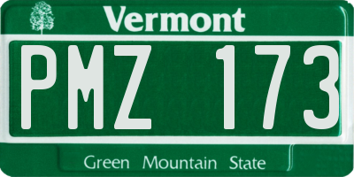 VT license plate PMZ173