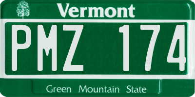 VT license plate PMZ174