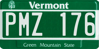 VT license plate PMZ176