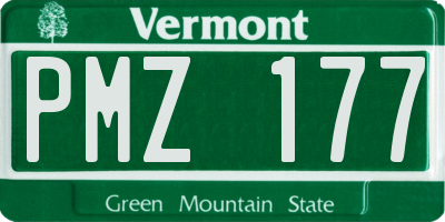 VT license plate PMZ177