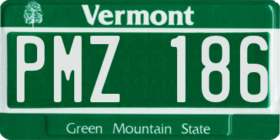 VT license plate PMZ186