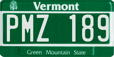 VT license plate PMZ189