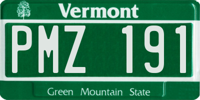 VT license plate PMZ191