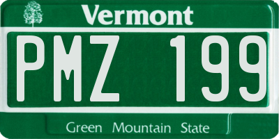 VT license plate PMZ199