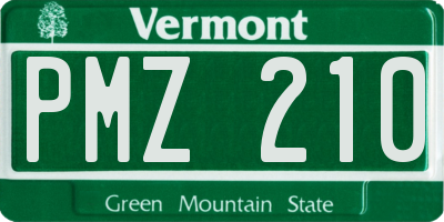 VT license plate PMZ210