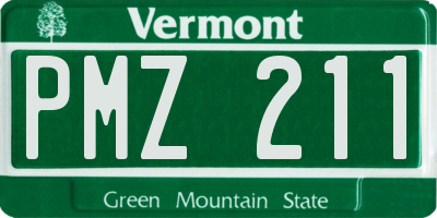 VT license plate PMZ211