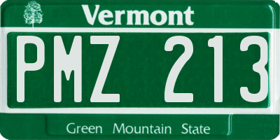 VT license plate PMZ213