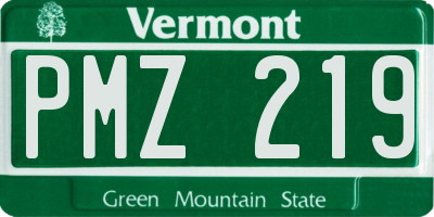 VT license plate PMZ219