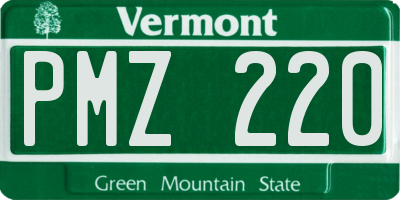 VT license plate PMZ220