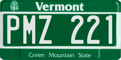 VT license plate PMZ221
