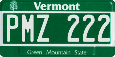 VT license plate PMZ222