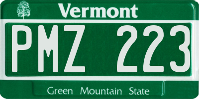 VT license plate PMZ223