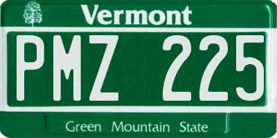 VT license plate PMZ225