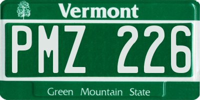 VT license plate PMZ226