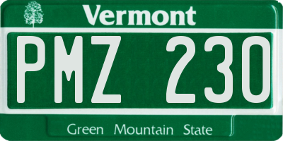 VT license plate PMZ230