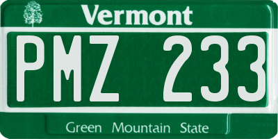 VT license plate PMZ233