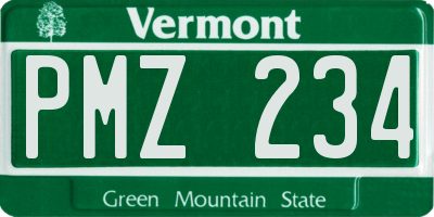 VT license plate PMZ234