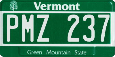 VT license plate PMZ237