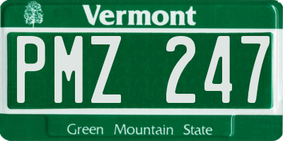 VT license plate PMZ247