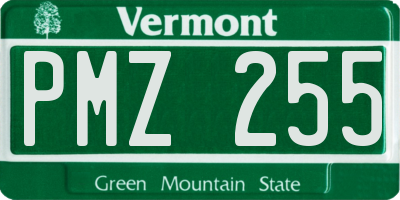 VT license plate PMZ255