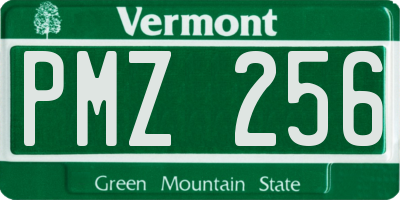 VT license plate PMZ256