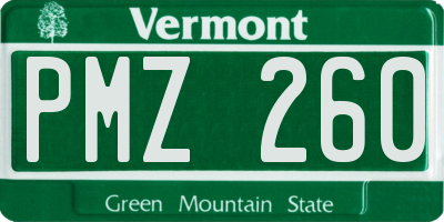 VT license plate PMZ260