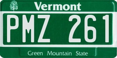 VT license plate PMZ261