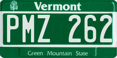 VT license plate PMZ262