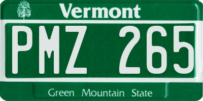 VT license plate PMZ265
