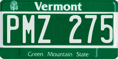 VT license plate PMZ275