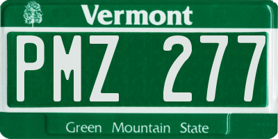 VT license plate PMZ277