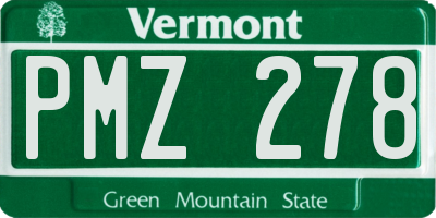 VT license plate PMZ278