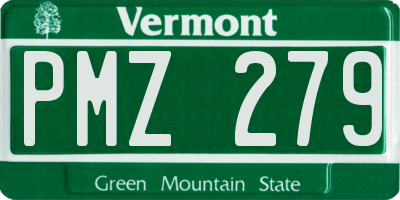 VT license plate PMZ279