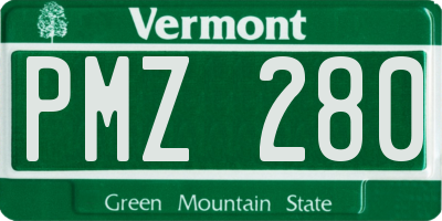 VT license plate PMZ280