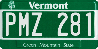 VT license plate PMZ281