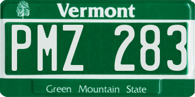 VT license plate PMZ283