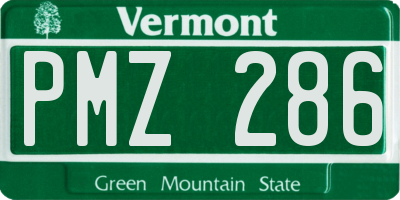 VT license plate PMZ286